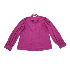Women’s Vintage Chaus Pink Button Front Blouse 1990s